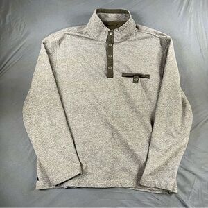 UNTUCKit Grey snap fleece pullover